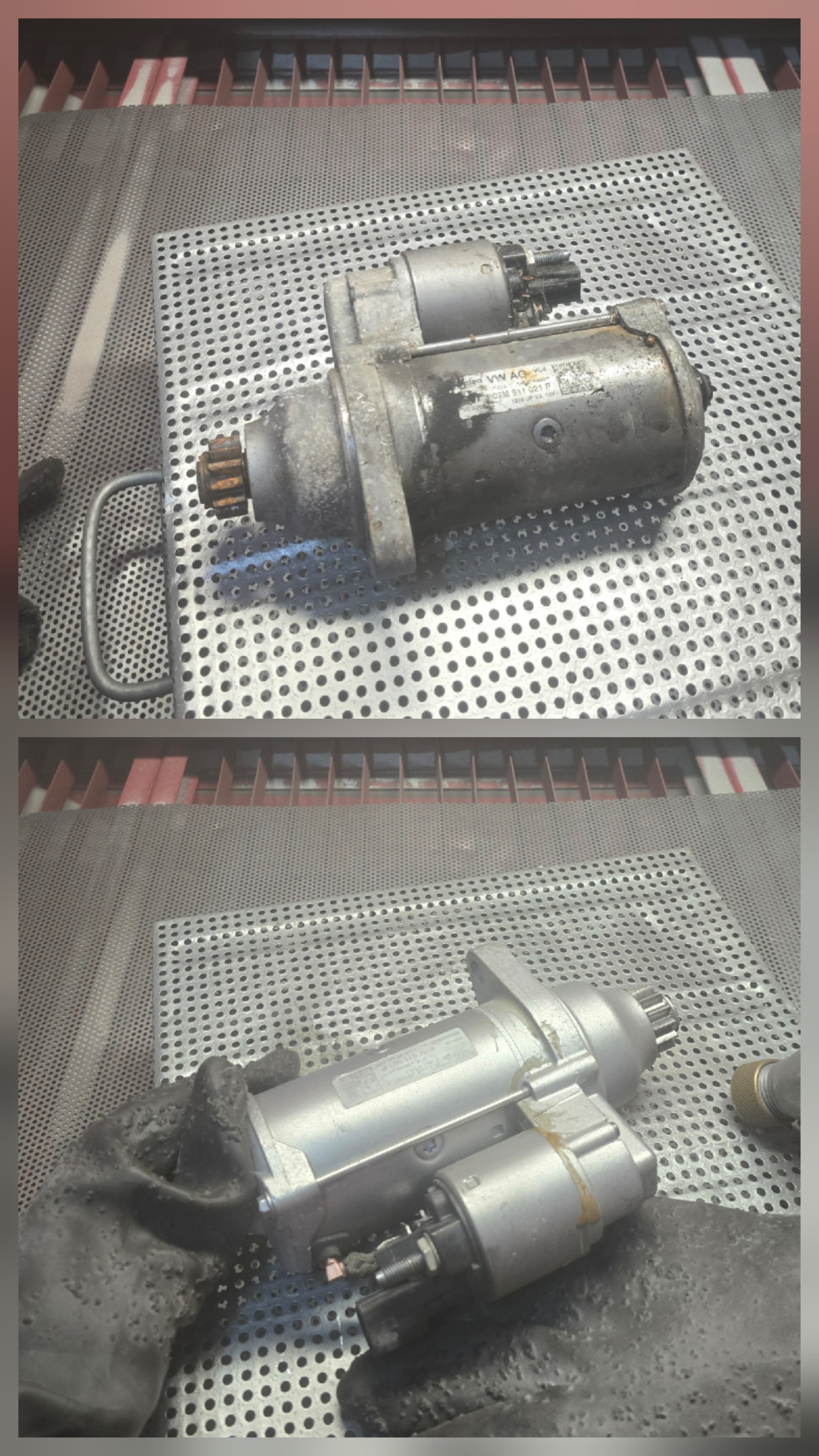 Korundstrahlen stark verrostete Teile